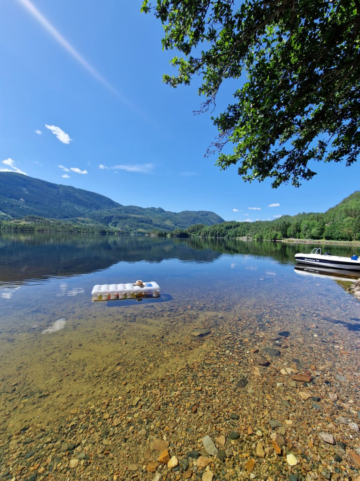 Clear, shallow lake water